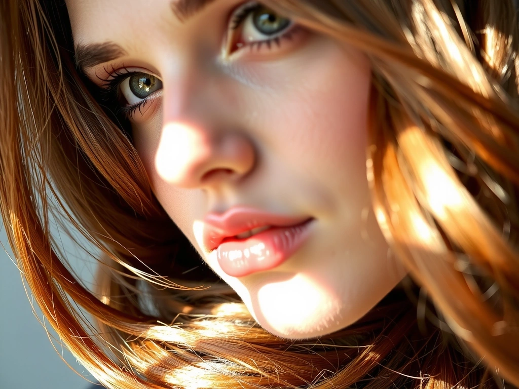 Piel brillante y cabello sano, simbolizando belleza natural