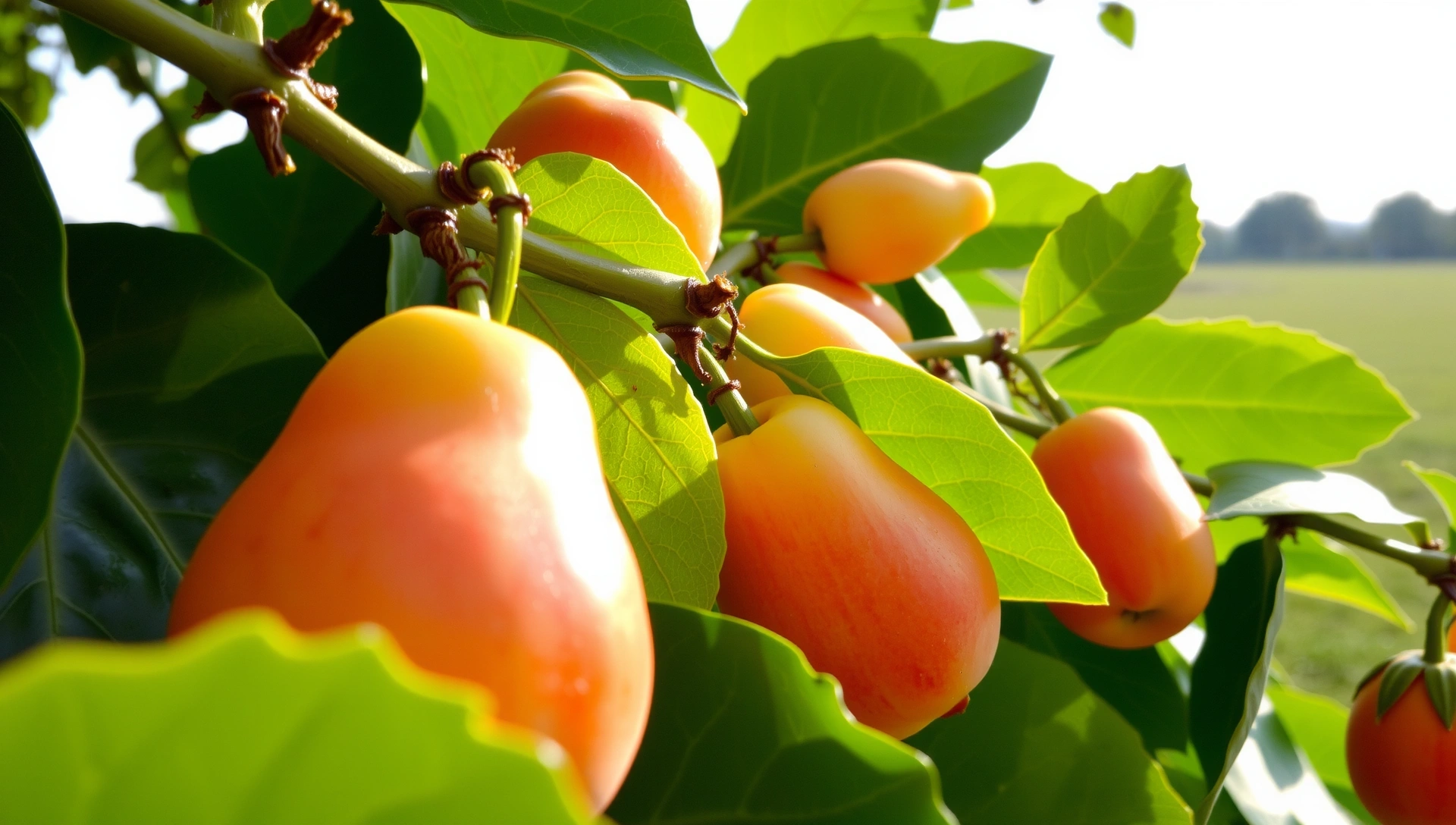 Frutas frescas, verduras de hoja verde y luz solar que evocan vitalidad