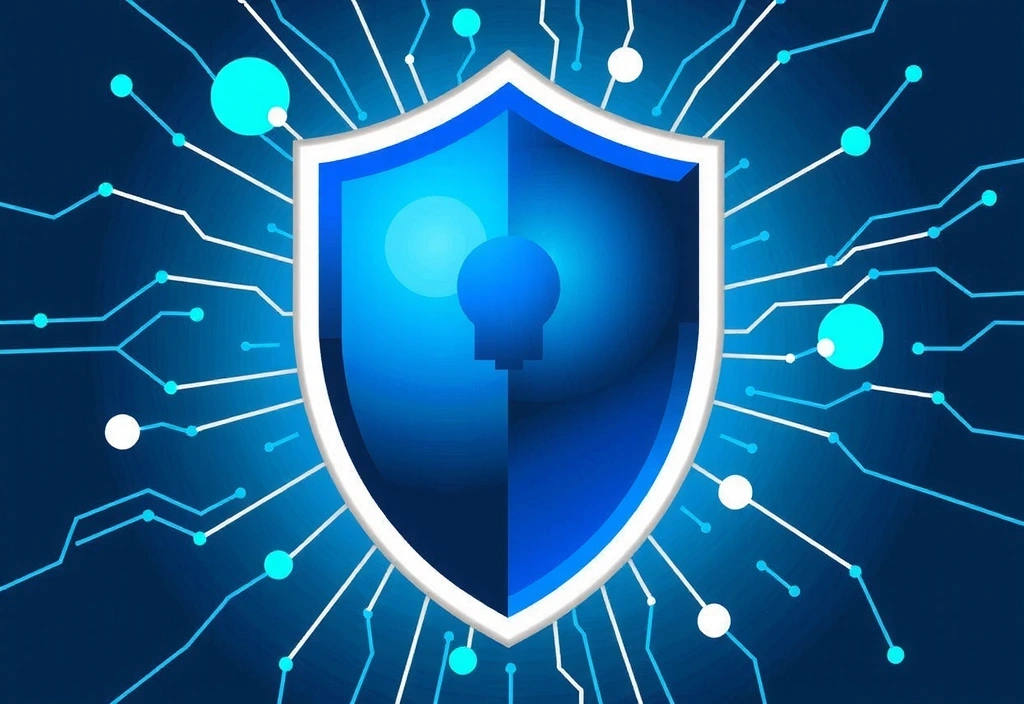 Ilustración de seguridad de datos y privacidad en línea